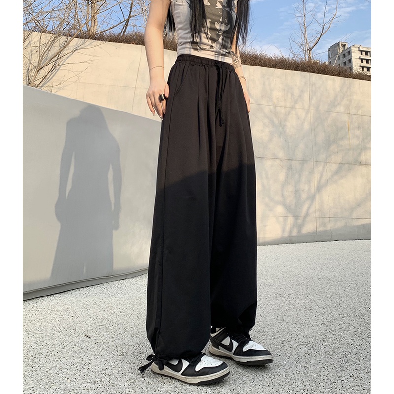 Nrvp [Hàng Có Sẵn] Quần Thể Thao Dài Oversize Phong Cách Đường Phố Hàn Quốc Thời Trang Nữ