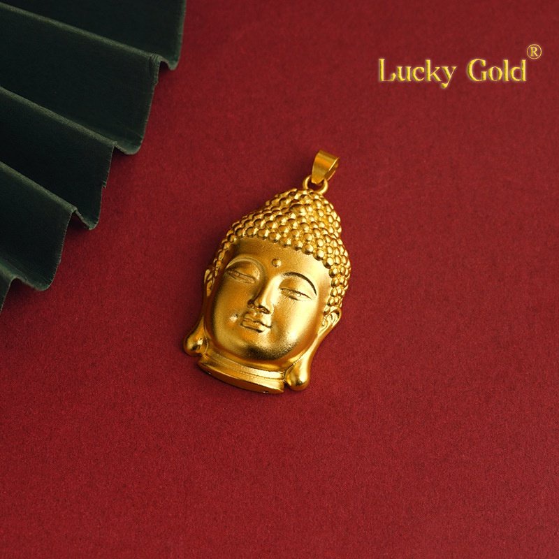 Vòng cổ May MắN Mạ VàNg 24K HìNh PhậT Maitreya