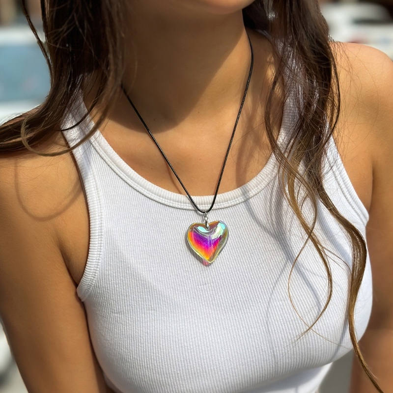 Vòng cổ Mặt Trái Tim Đơn Giản Phong Cách Âu Mỹ