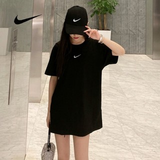 Áo Thun Nike 100% Dáng Rộng Dài Vừa Thời Trang Đơn Giản Dễ Phối Đồ Cho Nữ