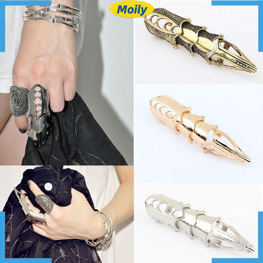 Nhẫn Hình Móng Vuốt Kim Loại Phong Cách Punk Nhiều Màu