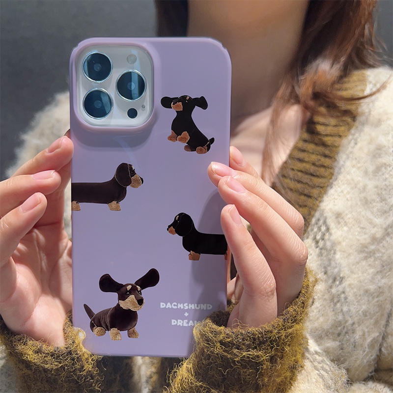 Ốp Điện Thoại Cứng In Hình Chú Chó Dễ Thương Cho iphone 14promax 11 13 12 7Plus 8 X XS Max