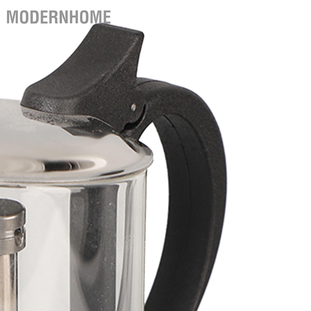 ModernHome Moka Pot Mặt Kính Pha Lê Thép Không Gỉ Bếp Cổ Điển Ý Cà Phê Cho 6 Ly