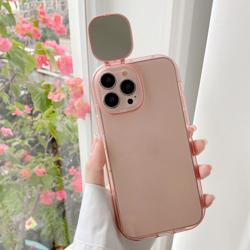 Ốp Điện Thoại Mềm Trong Suốt Chống Sốc Màu Kẹo Có Giá Đỡ Cho IPhone 14 13 Pro Max 12 11