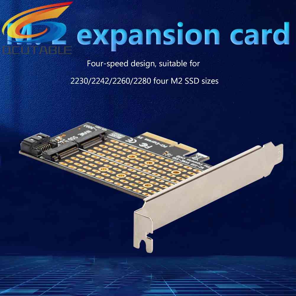 Dual M.2 to PCI-E 3.0 X4 Adapter for PCIe NVMe SATA M2 SSD 2230 2242 2260 2280