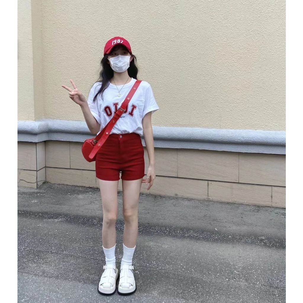 Áo Thun cotton Tay Ngắn Dáng Rộng In Chữ OIOI Kiểu Hàn Quốc Thời Trang Cho Nam Và Nữ