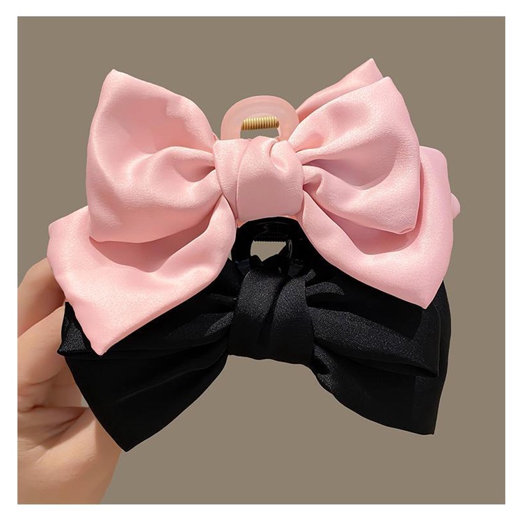 Kẹp Tóc Hình Cá Mập Đính Nơ Hồng Phong Cách Forty Styles 2023 CupidStore