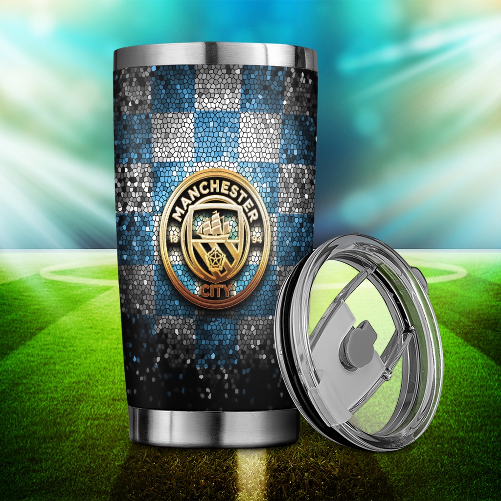 Bình Giữ Nhiệt Manchester City Inox 600ml Làm Quà Tặng Uống Nước Hàng Ngày