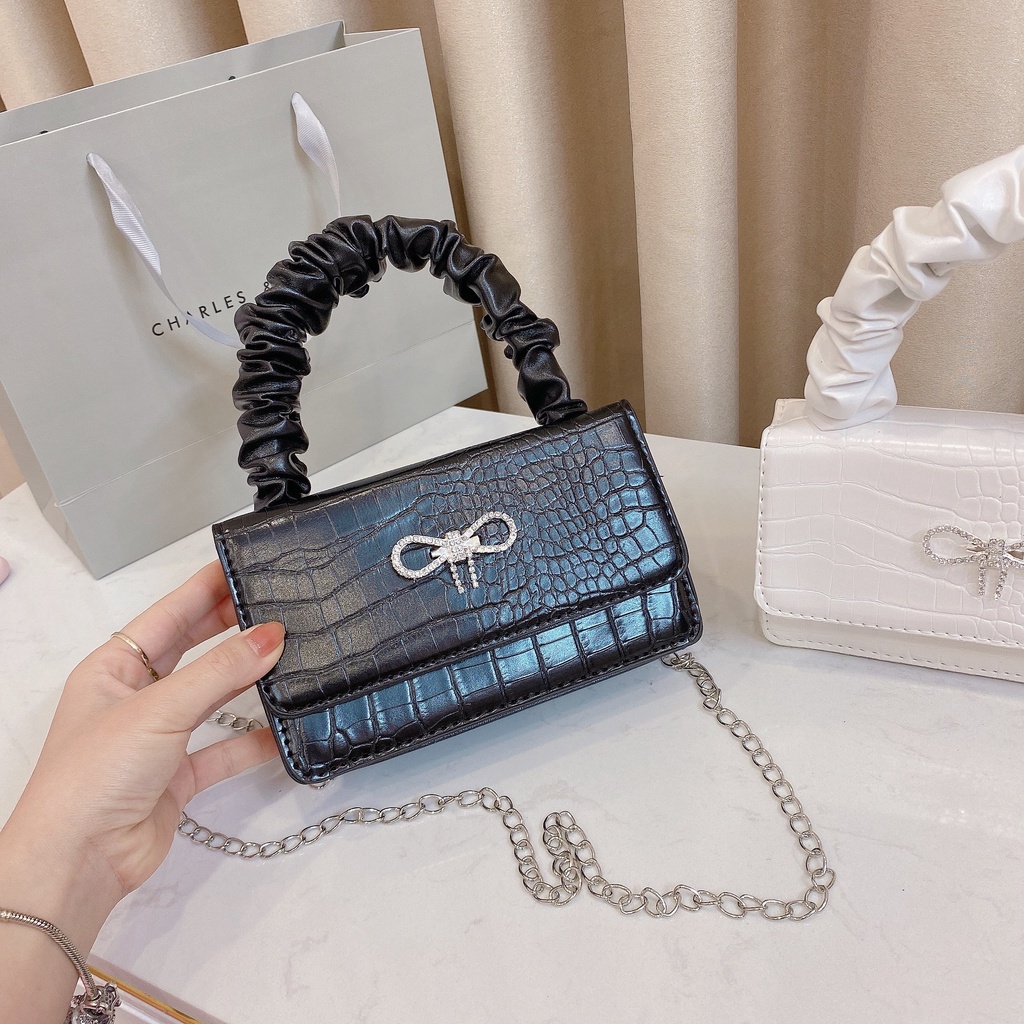 Túi Xách Nữ Da Dẹp Mini Thời Trang Dự Tiệc Đi Chơi Hàng Hiệu Cao Cấp