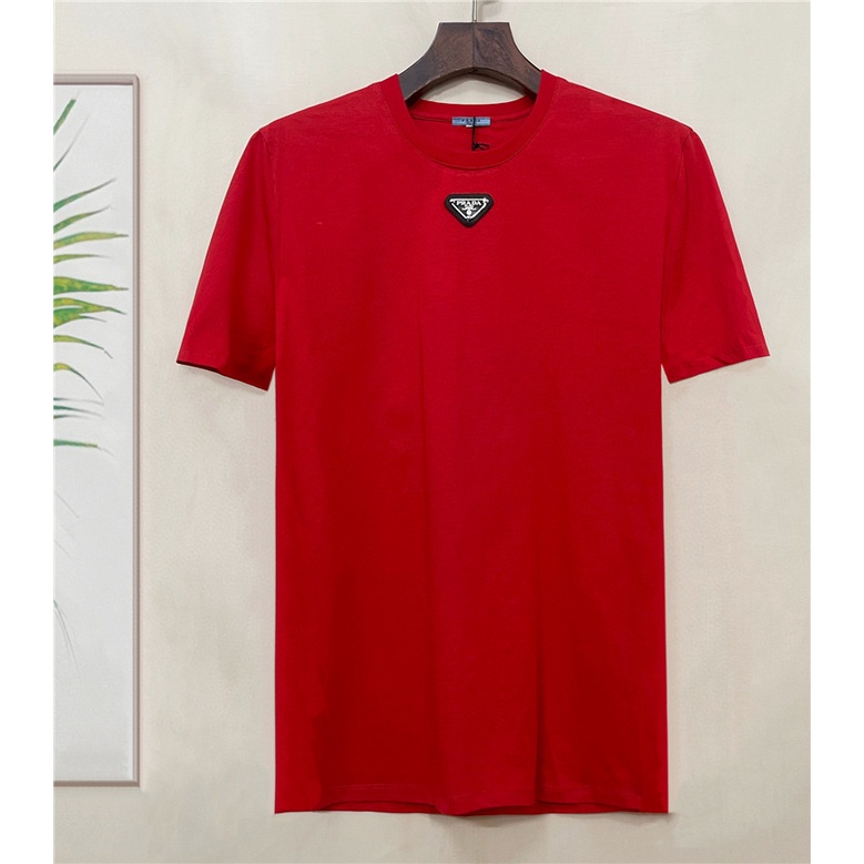 Áo Thun cotton Ngắn Tay Thêu logo Mới PRAD1 Dành Cho Nam / Size S-4XL