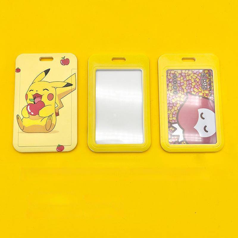 Bao Đựng Thẻ ID / Thẻ Ngân Hàng / Thẻ Ngân Hàng Họa Tiết Hoạt Hình Pokemon Kèm Dây Đeo