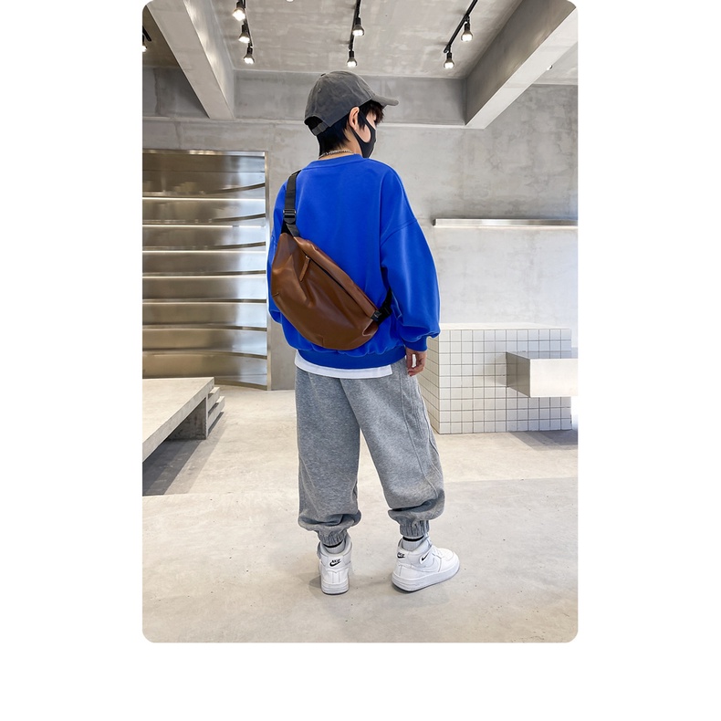 Set Đồ Thể Thao Hai Món Gồm Áo Thun Cotton Tay Dài Và Quần Dài 110-170cm Phong Cách Hàn Quốc Thời Trang Xuân Thu Cho Bé