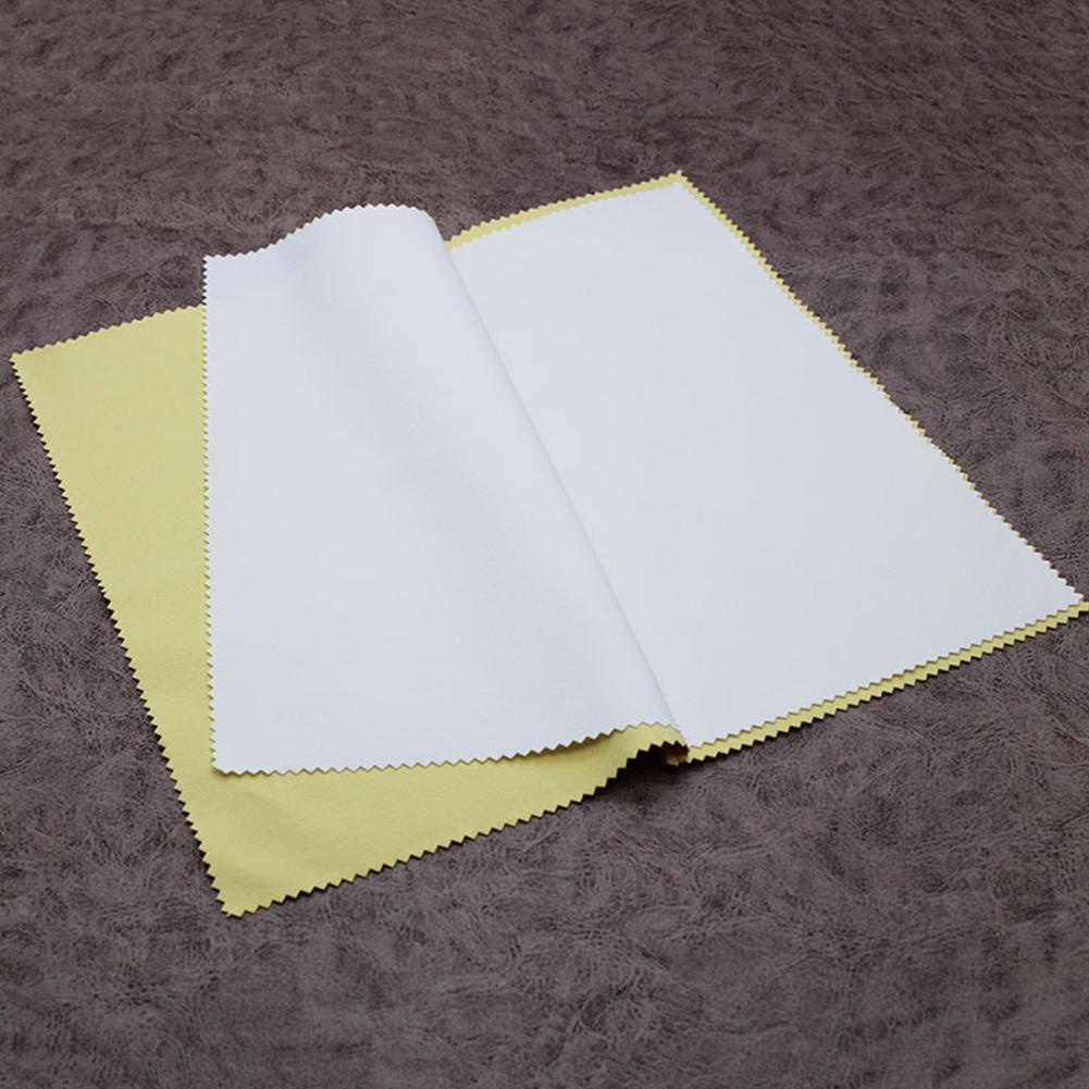 Khăn Lau Đánh Bóng Trang Sức Hai Mặt Màu Bạc Lớn