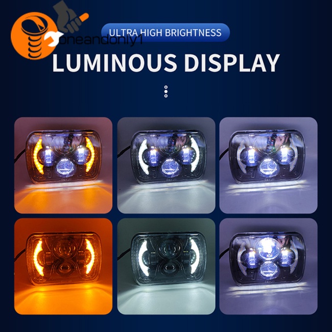 Đèn Pha Led Hình Vuông 7 Inch 60w 6000lm 6000k Chuyên Dụng Cho Xe Tải Địa Hình