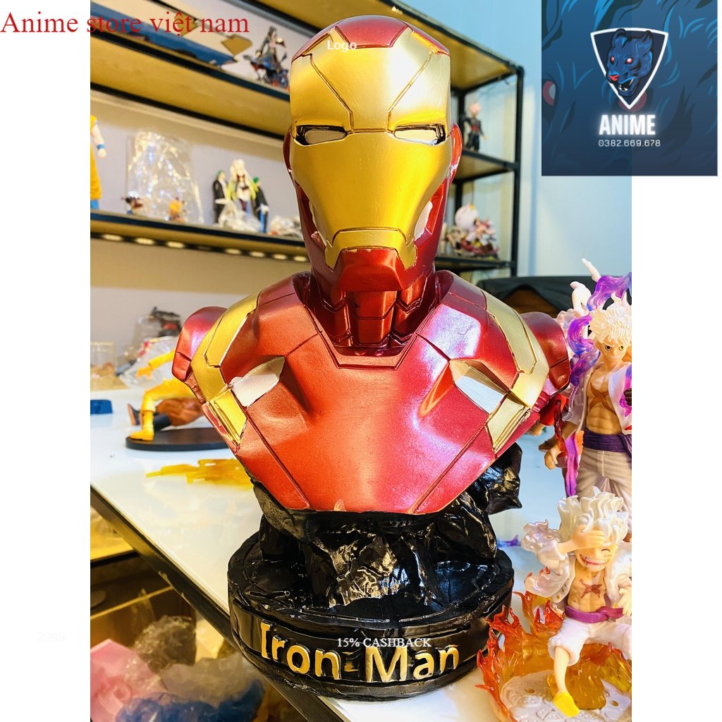 (Có sẵn - 36 cm) Mô hình tượng bán thân IronMan MK46 siêu to cực đẹp