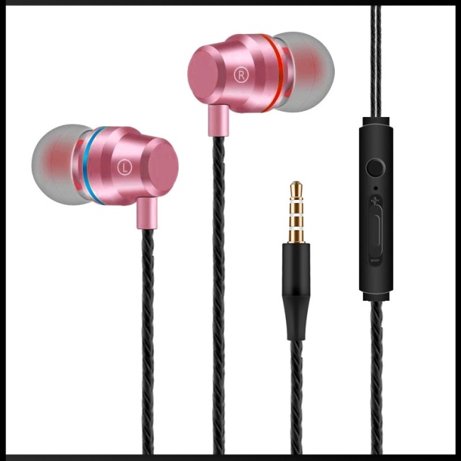 Tai Nghe Thể Thao Nhét Tai Có Dây 3.5mm Giảm Tiếng Ồn