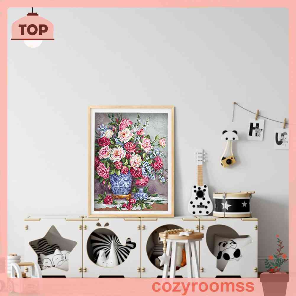 Toàn Bộ Bộ Tranh Thêu Chữ Thập 11CT DIY Hình Hoa Xinh Xắn