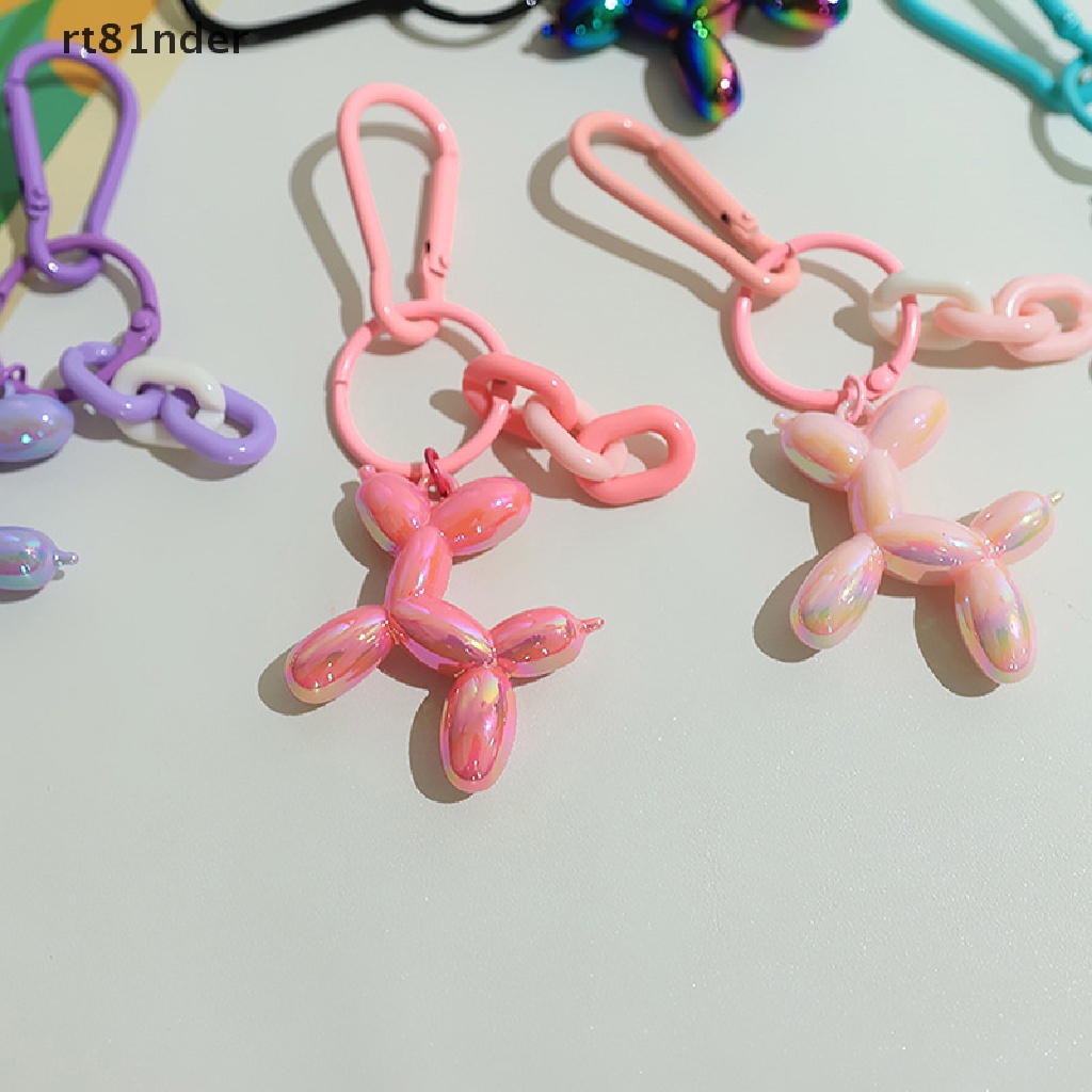 Rt Móc Khóa Resin Hình Cún Và Bóng Bay Bằng Nhựa Đáng Yêu Thời Trang Chống Thất Lạc