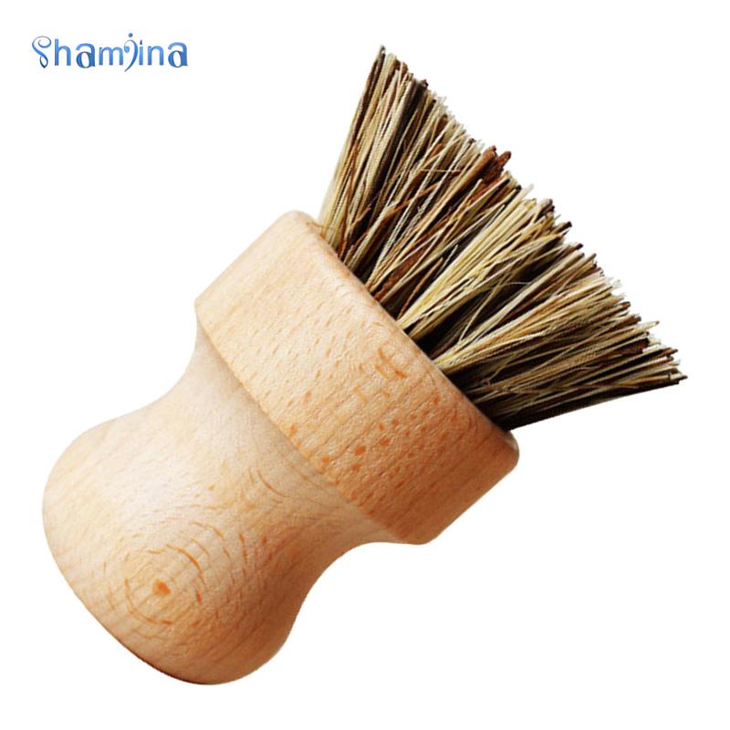 Shamjina Cọ vệ sinh tay cầm gỗ chất lượng cao làm sạch cà phê barista