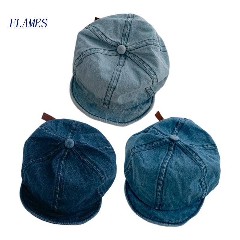 Mũ Chống Nắng / Gió Chất Liệu Denim Thân Thiện Với Da Thời Trang Mùa Hè Cho Bé