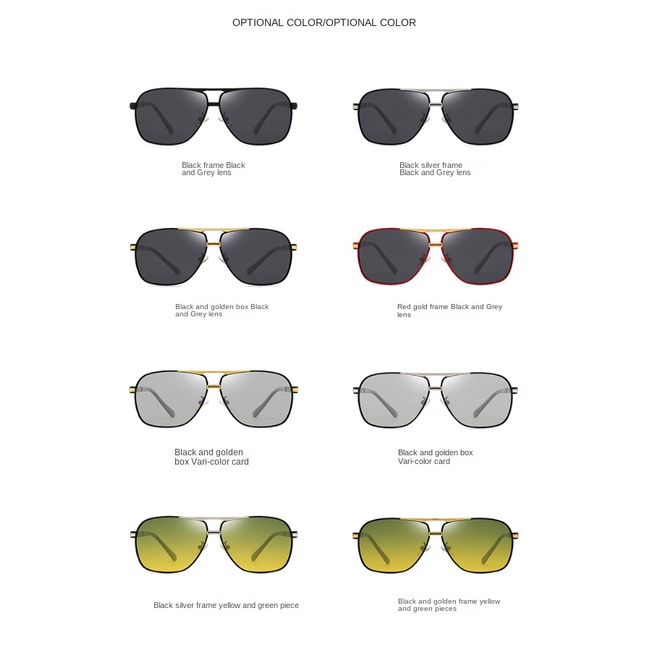 Kính Mát Lái Xe Ban Đêm Hai Cách Thay Đổi Màu Sắc Cho Nam