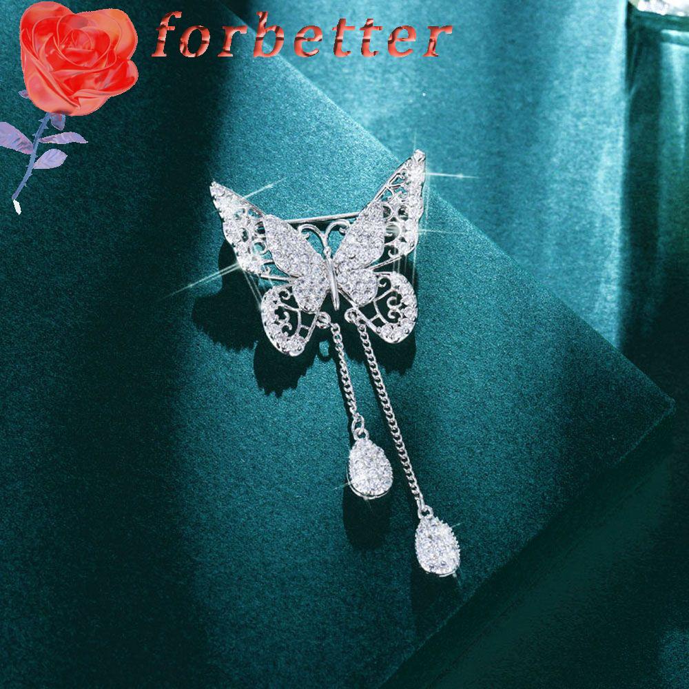 Ghim Cài Áo Hợp Kim Tráng Men Đính Đá Zircon Hình Động Vật Phối Tua Rua Thanh Lịch|Bông Tai Dáng Dài Hình Giọt Nước Đính Đá Thời Trang