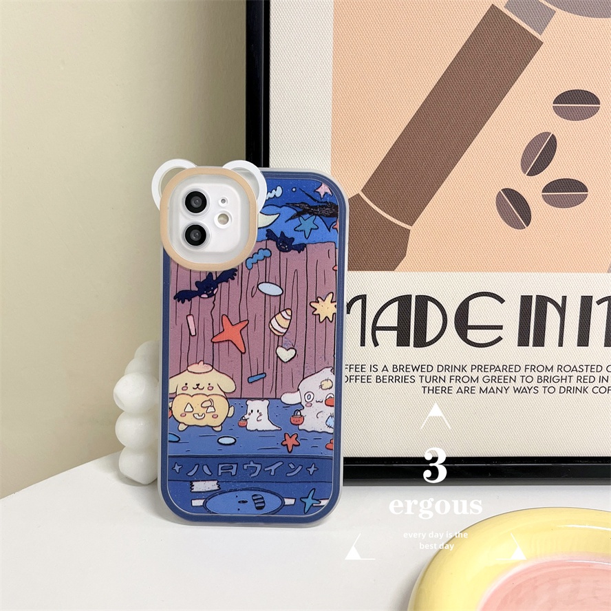 Ốp Điện Thoại Mềm In Hình Gấu Hoạt Hình Dễ Thương Cho IPhone 14 13 12 11 Pro Max SE2020 X XR Xs Max 7 8 6 6s Plus
