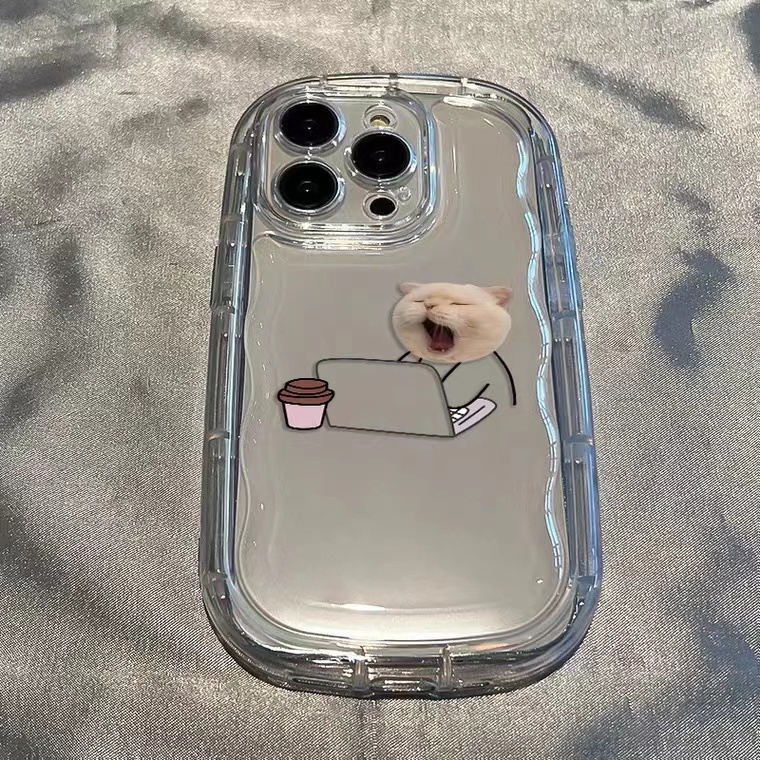 Ốp Điện Thoại Mềm Trong Suốt Chống Sốc In Hình Mèo Cho IPhone 14 11 Pro Max 13 12 8 7 Plus XS X XR 6 6S SE 2020