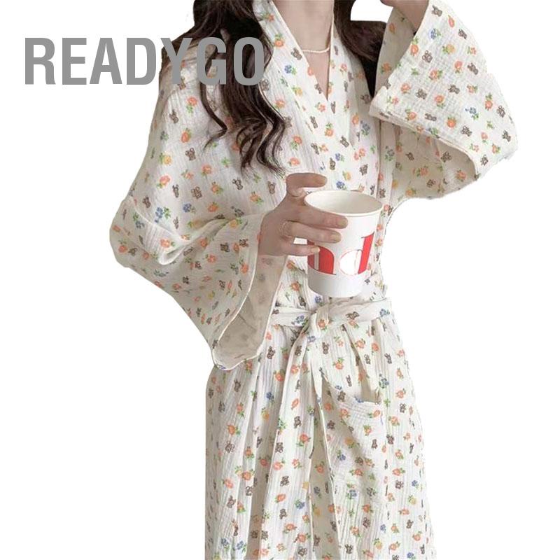 ReadyGo Áo choàng dài tay phong cách Nhật Bản in họa tiết hoạt hình đáng yêu dành cho nữ