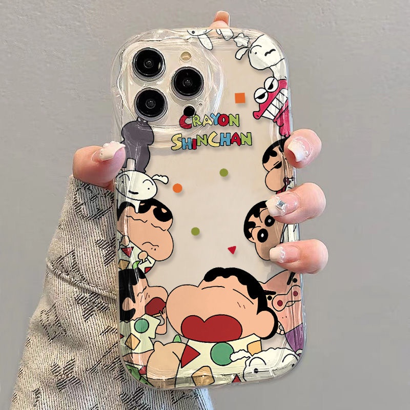 ✅Ốp Điện Thoại Mềm Trong Suốt Chống Sốc In Hình Shin-Chan Cho iPhone14 / 13promax 12 / 11 7 / 8p xs / r IX3R