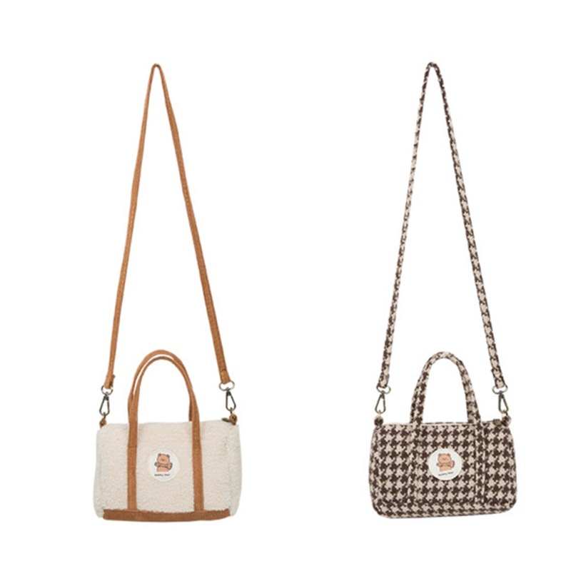 Túi Đeo Chéo Vai Hình Gấu Bông Dễ Thương Có Khóa Kéo Dành Cho Nữ