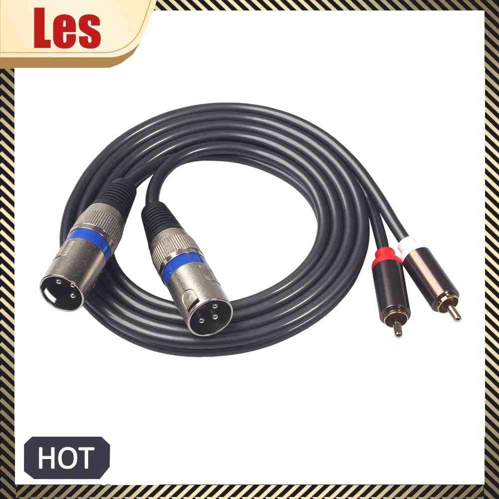 Cáp ChuyểN ĐổI TíN HiệU XLR KéP Sang RCA 1.5m / 4.9ft - MàU Đen
