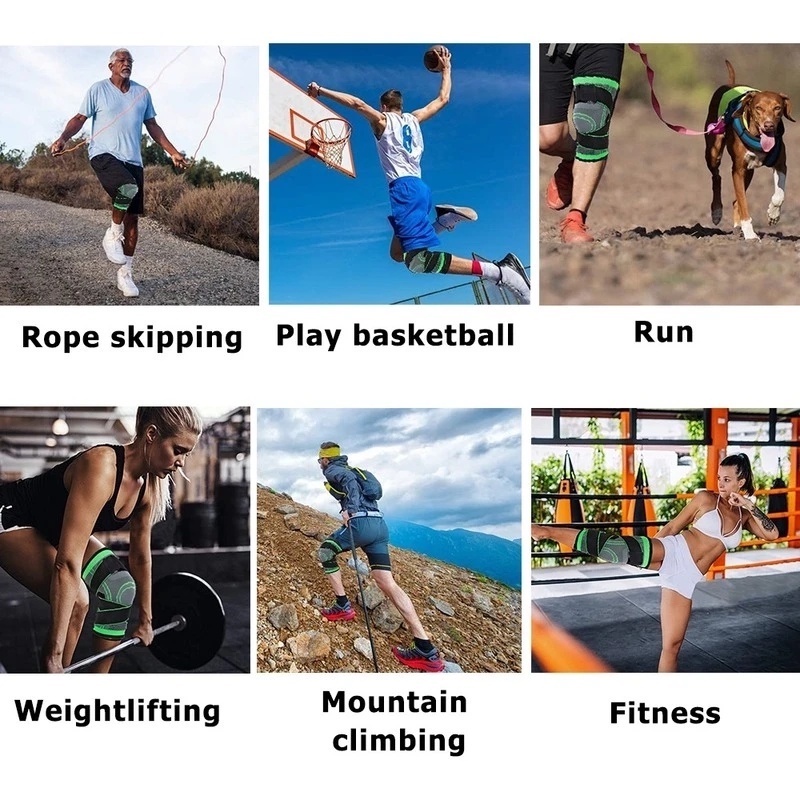 Đai Quấn Đầu Gối Co Giãn Thoáng Khí Hỗ Trợ Giảm Đau Tiện Dụng