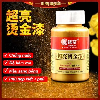 Nhũ vàng viết thư pháp, sơn phủ Thư Pháp Dụng Phẩm màu sáng bóng hãng Zhendi