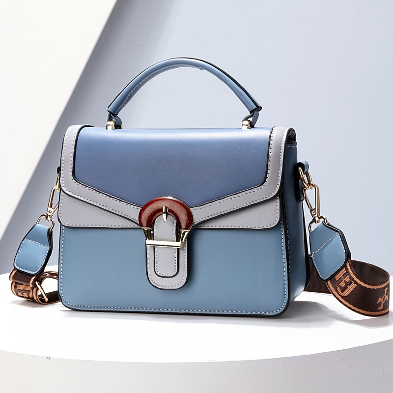 Túi Đeo Chéo Hình Vuông Cỡ Nhỏ Màu Tương Phản Thời Trang Cao Cấp Cho Nữ