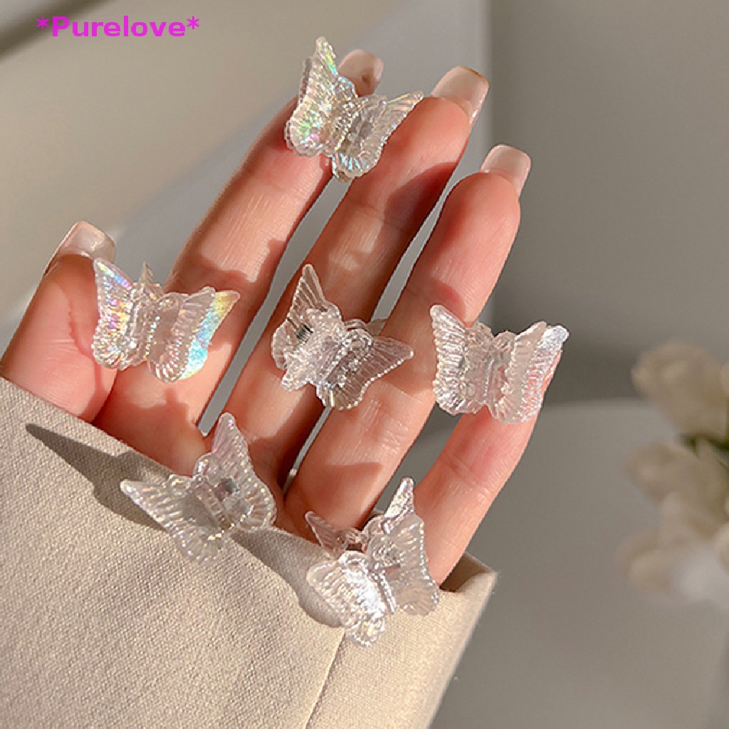 Set 10 Kẹp Tóc Càng Cua Mini Bằng Nhựa Trong Suốt Thời Trang Cho Nữ Mới