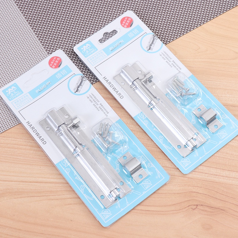 Bản Lề Then Chốt Gài Khoá Cửa Có Tay Cầm Bằng 100% Inox Không Gỉ Sét