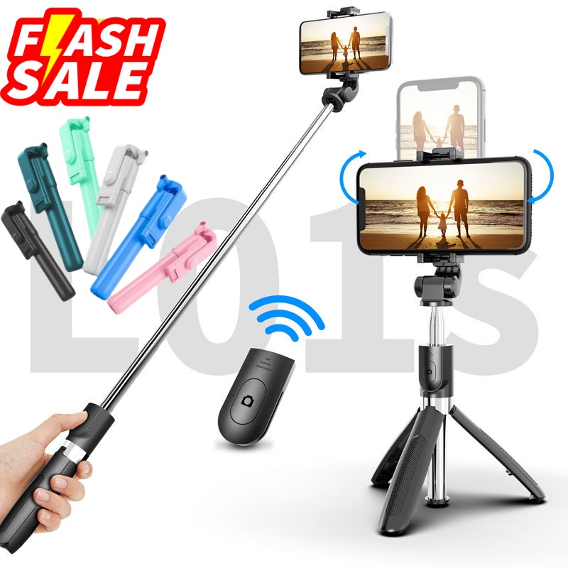 Gậy chụp ảnh tự sướng Ydu 3 chân có điều khiển từ xa, xoay 360 độ, chụp ảnh du lịch, livetream, quay vlog