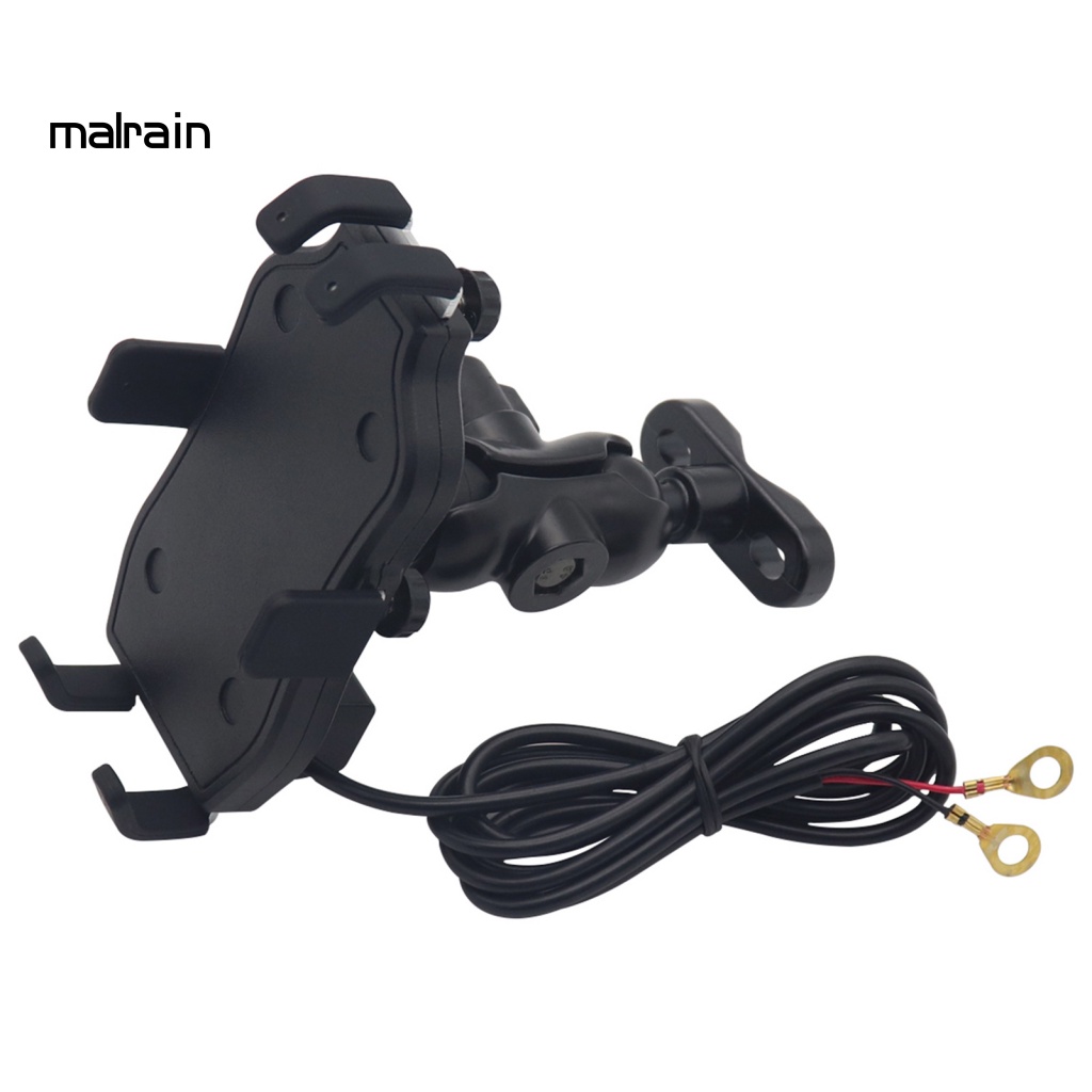 Giá Đỡ Điện Thoại Sạc Nhanh 3.0 Bằng Hợp Kim Nhôm Gắn Tay Lái Xe Đạp / Mô Tô