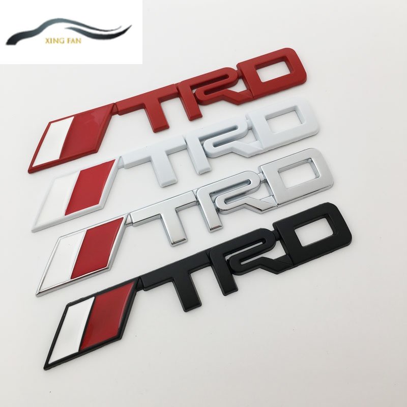 Miếng Dán LOGO TRD 3D Bằng Kim Loại Trang Trí Xe Hơi Thể Thao Toyota