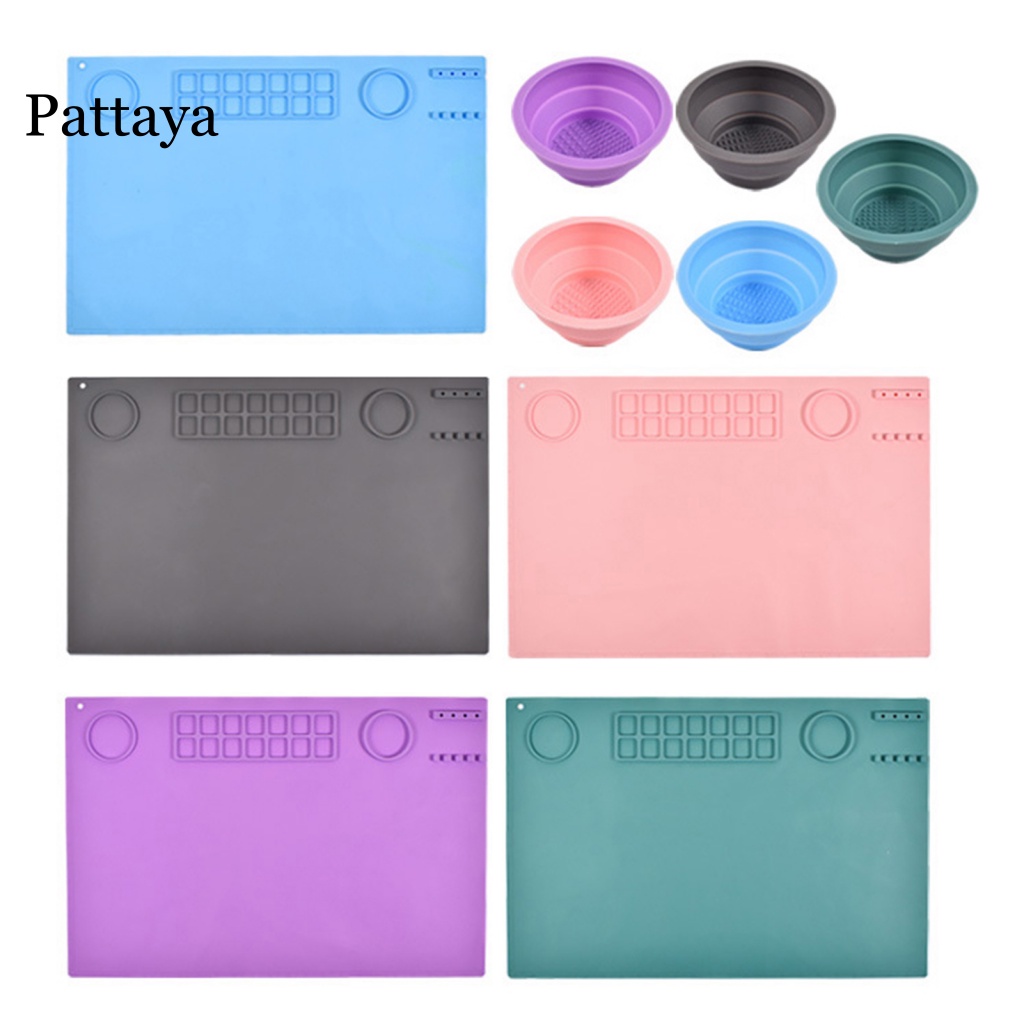 1 Bộ Thảm Vẽ Silicone Hình Chữ Nhật Chống Trầy Xước