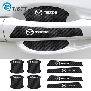 GTISTT Bộ Bảo Vệ Tay Nắm Cửa ô Tô Sợi Carbon Bộ Bảo Vệ Bát Cửa Gương Hậu Xe HơI MiếNg DáN ChốNg XưỚC Phụ KiệN Ô Tô Cho Mazda 3 5 CX7 MX5 6 Wagon CX5 2 RX7 CX30 CX-3 CX8 CX3 Atenza BT50 323 Axela CX9 RX8