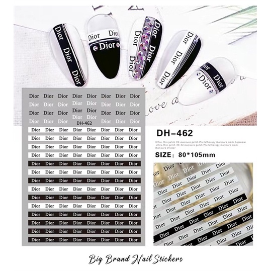 Stickers Dior chữ đen DH-462 (Miếng)