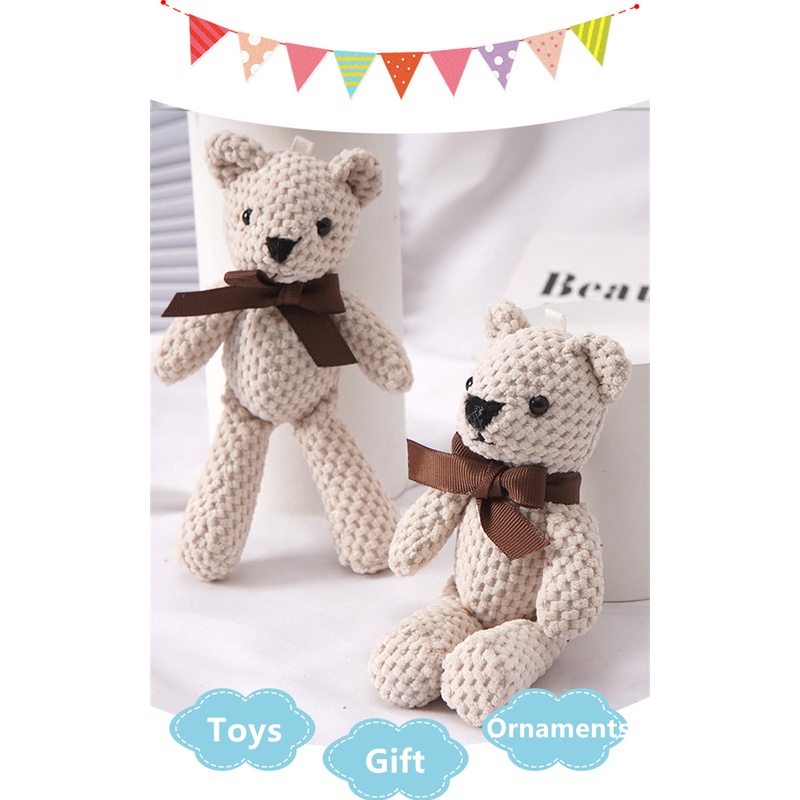 Gấu Nhồi Bông 15CM Dễ Thương Dùng Làm Móc Khóa / Túi Xách / Quà Tặng