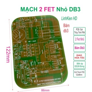 Pcb bo mạch kích điện 2 fet nhỏ db3 - linh kiện điện tử quỳnh diễn