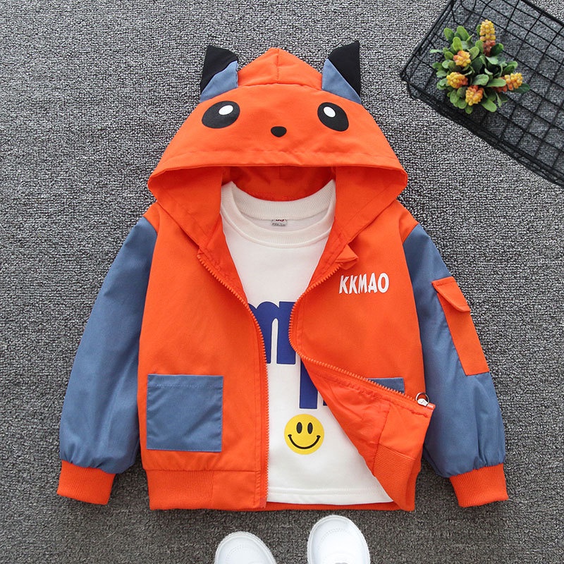 Áo Khoác Chống Gió Có Nón Và Khóa Kéo In Hình Pikachu Chống Nước Cho Bé