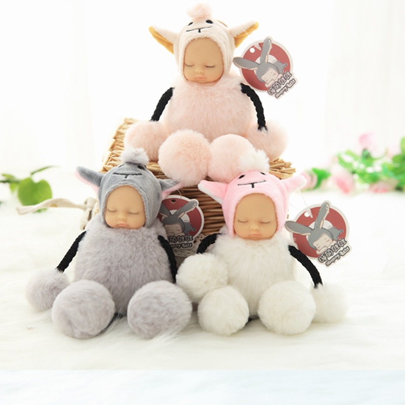 Búp Bê Em Bé Đang Ngủ Dễ Thương 18cm Mềm Mại