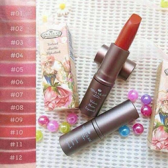 Son Siêu lì Thái lan Gina Glam G37 lâu trôi mềm môi cả ngày dài