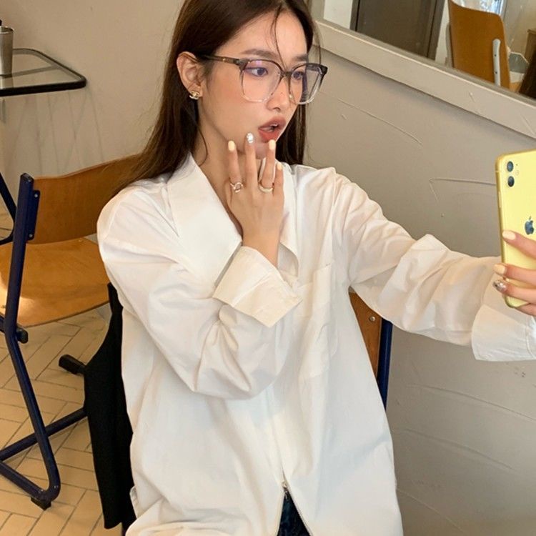 TIANLEYU Áo Sơ Mi cotton chiffon Phong Cách Hàn Quốc Cơ Bản Dành Cho Nữ Hàn Quốc ins Trendy Korean Style Mx220206 36Z230909
