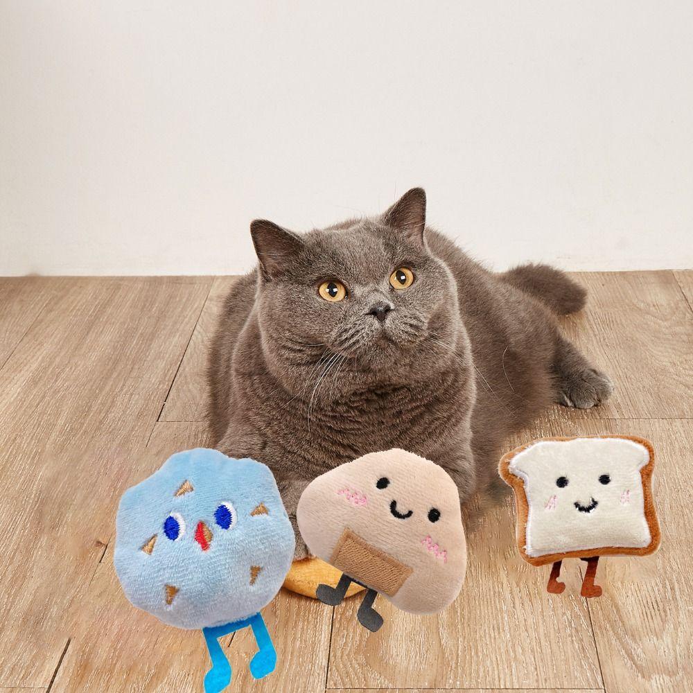 DANILO Đồ Chơi Nhai Gặm Hình Bánh Mì Nướng Bằng Vải Bông Chống Mòn Dễ Thương Sáng Tạo Dành Cho Cún Cưng